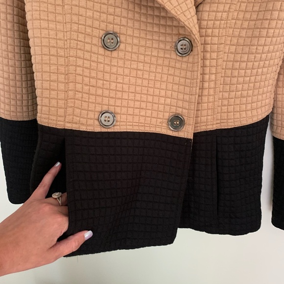 THML - Pierina Textured Color Block Waffle Peacoat - Picture 4 of 8